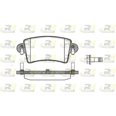 Afbeelding van ROADHOUSE 2833.00 Remblokkenset Achteras Met schroeven toebehoren, veer RENAULT: MASTER 2 Bus
