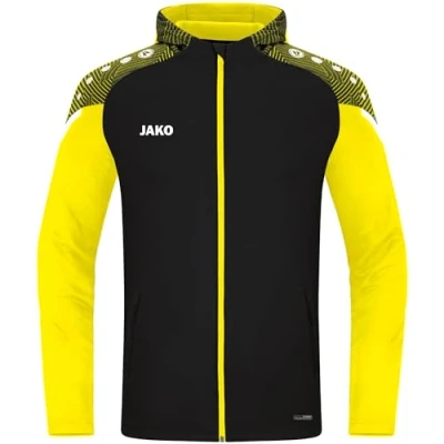 Afbeelding van JAKO Performance Unisex Fleecejas voor kinderen, Maat: 152, Shwarz/soft yellow