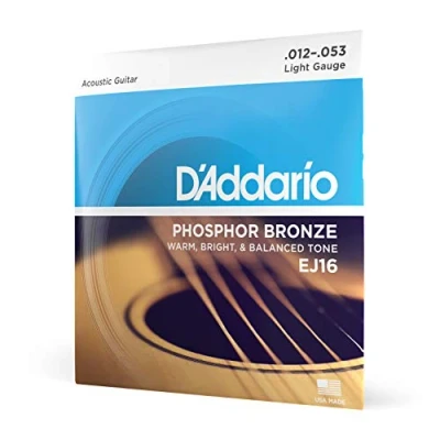 Afbeelding van DAddario EJ16 Phosphor Bronze Acoustic Guitar Strings, Light, 12 53