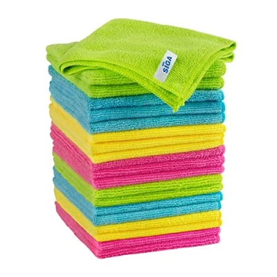 Afbeelding van MR.SIGA Microvezel Schoonmaakdoekjes Raamdoekjes Microvezeldoeken Vaatdoekjes, 20 stuks, 32 x cm