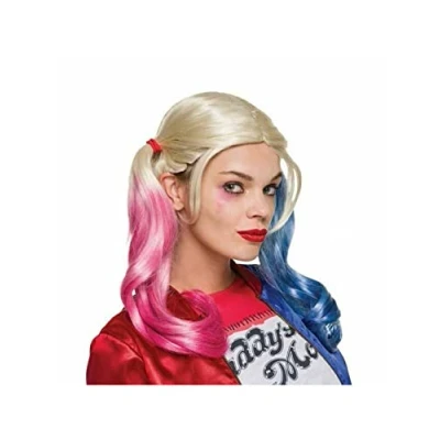 Afbeelding van Harley Quinn Suicide Squad™ pruik voor volwassenen Verkleedpruik One size