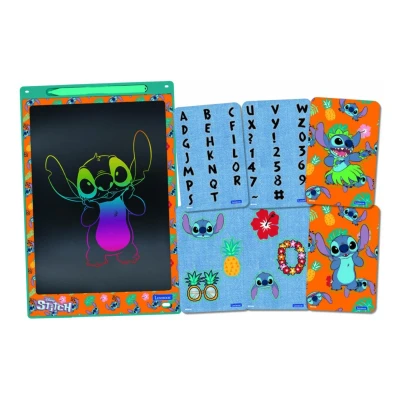 Afbeelding van Lexibook, Disney Stitch, magisch bord, artistiek en creatief speelgoed voor meisjes jongens, A4 formaat met kleurrijke tekeningen, blauw/oranje, CRT10D