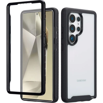 Afbeelding van imoshion Hoesje Geschikt voor Samsung Galaxy S25 Ultra 360 Full Protective Case Zwart / Transparant