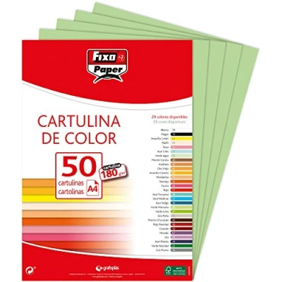 Afbeelding van Fixo Paper 11110328 kartonpapier, A4, 180 g, appelgroen, 50 vellen