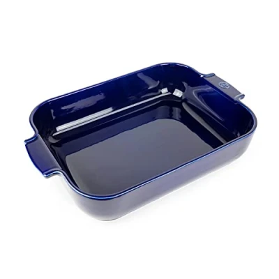 Image de Peugeot Plat four céramique rectangle bleu profond 40 cm 16&#039;