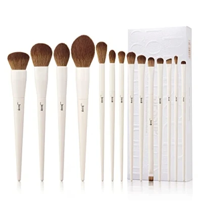 Afbeelding van Jessup Make upkwasten 14 Stuks Hoge Kwaliteit Synthetische Borstels Contouring Concealer Foundation Oogschaduw Verloop Poeder Blush Geschenkdoos T329 G