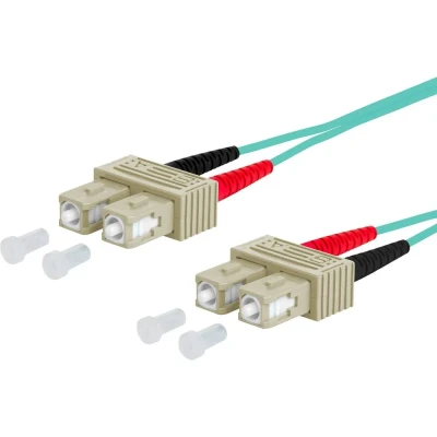Afbeelding van Metz Connect 151J1EOEO20E Glasvezel Optische vezel Aansluitkabel [2x SC stekker 2x stekker] 50/125 µ Multimode OM3 2.00 m
