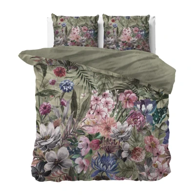 Afbeelding van Dekbedovertrek 2 Persoons 200x200 Dreamhouse Katoen Groen