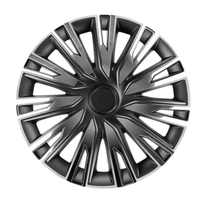 Afbeelding van AutoStyle Set PP 5564CB Wieldoppen 14duim chroom/zwart