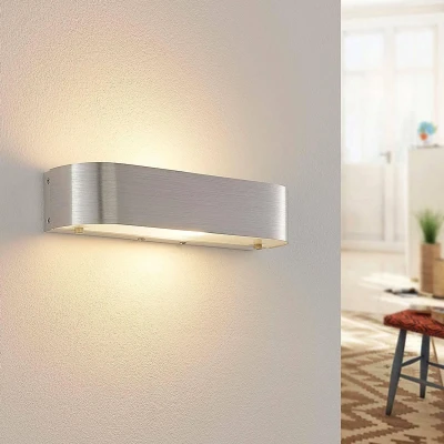 Afbeelding van Lindby wandlamp 1licht aluminium, glas H: 6 cm E14 mat