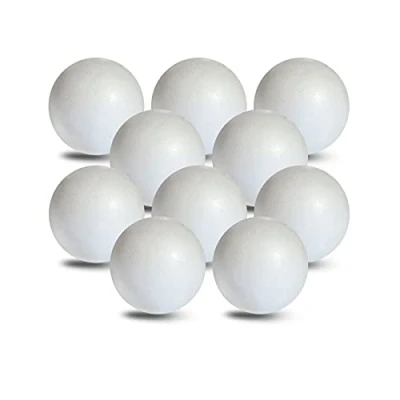 Afbeelding van Styropor 10 stuks piepschuim ballen Ø 7 cm, glad en duurzaam, voor knutselen, modelbouw, doe het zelf projecten, wit