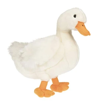 Afbeelding van Uni Toys Witte gans, staand 32 cm (hoogte) pluche vogel knuffeldier
