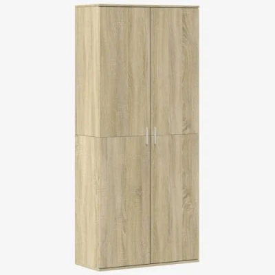 Afbeelding van vidaXL Hoge kast 80x35x180 cm bewerkt hout sonoma eikenkleurig