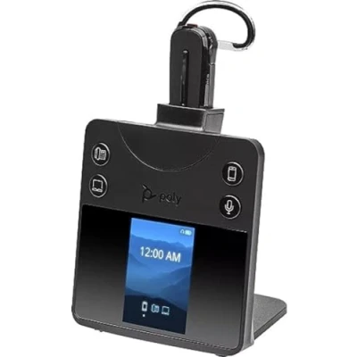 Afbeelding van HP Poly Savi 8445 Office DECT In Ear headset Computer DECT, Bluetooth Mono Zwart Noise Cancelling Volumeregeling, Microfoon uitschakelbaar (mute)