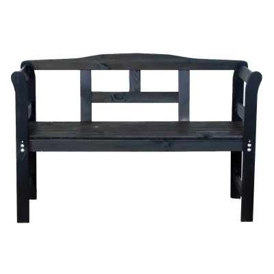Afbeelding van Sens Line Friesen bench 113cm 2 zits Zwart