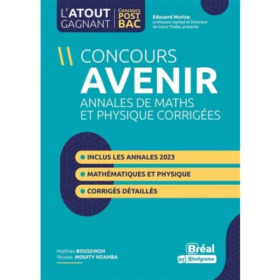 Image de Concours AVENIR Annales de maths et physique corrigées