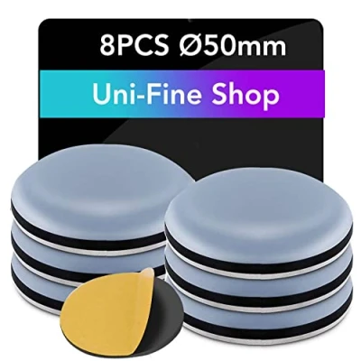 Afbeelding van Uni Fine Lot de 8 patins ronds en téflon pour meubles 50 mm