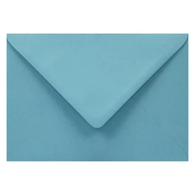 Afbeelding van Netuno 25 gerecyclede blauwe enveloppen B6 125 x 175 mm 110 g Woodstock Azzurro puntige klep zonder venster eco vintage ideaal voor bruiloft verjaardag Kerstmis uitnodigingen wenskaarten