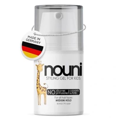 Afbeelding van styling gel voor kinderen en peuters For Kids by nouni zonder siliconen, sulfaten of kleurstoffen veganistisch alle haartypes meisjes jongens 50 ml