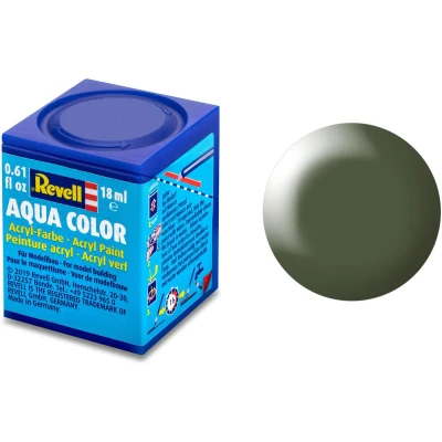 Afbeelding van Olijfgroen Zijdemat Aqua Color 18 Ml Revell Modelbouwverf Op Waterbasis