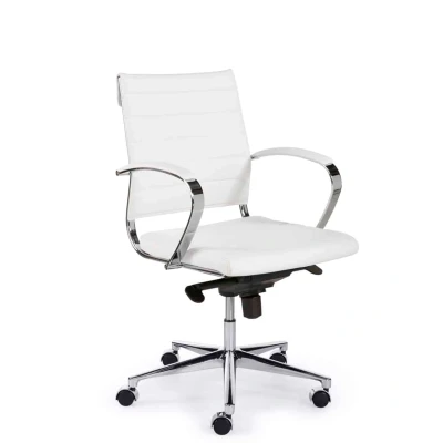 Afbeelding van Ergonomische bureaustoel design 600 lage rug Wit met wielen