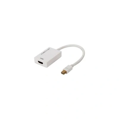 Image de ASSMANN Adaptateur vidéo Mini DisplayPort mâle pour HDMI femelle 20 cm blanc actif moulé