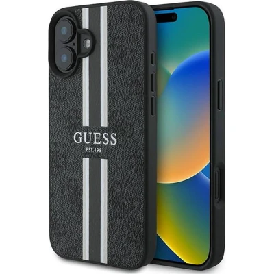 Afbeelding van Guess GUHMP16MP4RPSK iPhone 16 Plus 6,7&quot; zwart/zwarte hardcase 4G Printed Stripes MagSafe