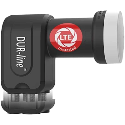 Afbeelding van DUR line + Ultra Quad LNB 4 deelnemers zwart met LTE filter [zeer goed *] voudig, digitaal bescherming tegen weersinvloeden, Full HD, 4K, premium kwaliteit