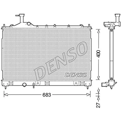 Afbeelding van DENSO DRM45038 Radiateur 400 707 27