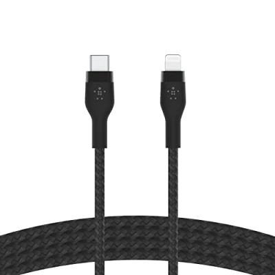 Afbeelding van Belkin Usb c/lightning kabel Boost Charge Pro Flex 1 M Zwart (caa011bt1mbk)