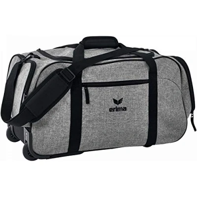 Afbeelding van Erima Travel line sporttas met wieltjes grey melange/zwart