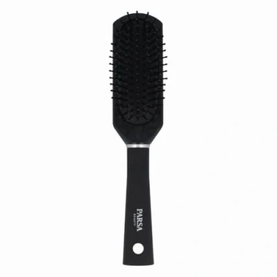 Image de PARSA Beauty Trend Line Brosse cheveu longue/étroite (noir) avec picots en plastique a cheveux polyvalente pour le coiffage quotidien à sans tiraillement