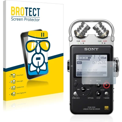 Afbeelding van BROTECT Screenprotector voor Sony PCM D100 Folie Beschermfolie Beschermglas transparant