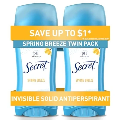 Afbeelding van Secret Spring Breeze Solid Deodorant 75 ml Great Value Twin Pack