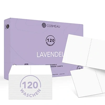 Afbeelding van Wasstrips 120 Wasbeurten 0,18ct per Wasbeurt Wasmiddel Lentefris Wasmiddeldoekjes