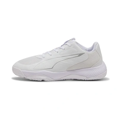 Image de PUMA Accelerate 4 Handball Chaussures Youth, Chaussures, Blanc/Silver, 38.5