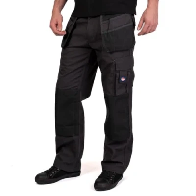 Afbeelding van Lee Cooper Cargobroek met holsterzak, voor heren, grijs/zwart, 38W x 33L