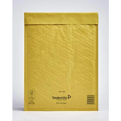 Afbeelding van Mail Lite G/4 gewatteerde enveloppen, 240 x 330 mm, goudkleurig