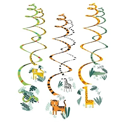 Afbeelding van Hangdecoratie Swirls Get Wild 6 stuks