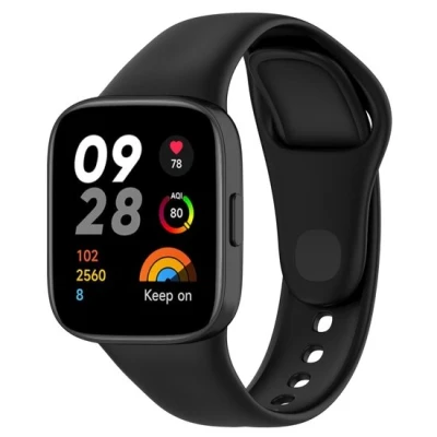 Afbeelding van Siliconen bandje Zwart Xiaomi Redmi Watch 3
