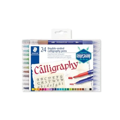 Afbeelding van Calligraphy pen, duo punt set 24 st