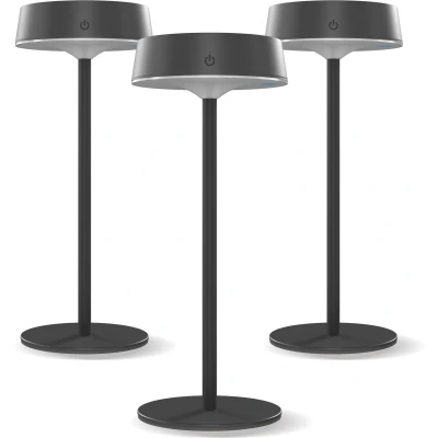 Afbeelding van Calex Parma Solar Tafellamp 3 Stuks Oplaadbaar Warm Wit Licht Zonne energie Dimbaar Zwart