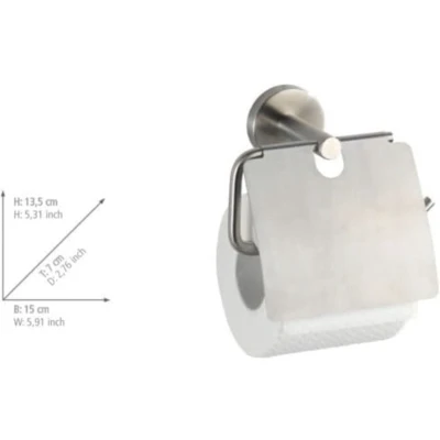 Afbeelding van Wenko Toiletrolhouder 15 X 13,5 Cm Rvs Matzilver