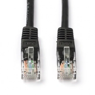 Afbeelding van Netwerkkabel Cat5e U/UTP 1 meter (100% koper, Zwart)