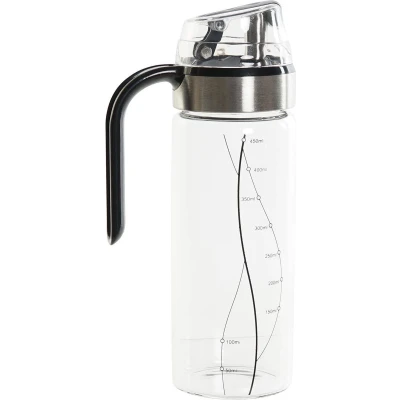 Afbeelding van Flesje DKD Home Decor Zwart Transparant Roestvrij staal Borosilicaatglas 450 ml