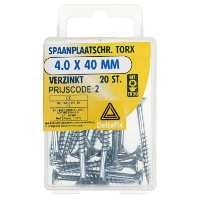 Afbeelding van Spaanplaatschr. torx 4.5x30mm vz 25st Deltafix
