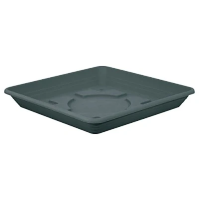 Afbeelding van Geli Thermo Plastic Nora onderzetter voor bloempot, vierkant, kunststof, 35 x cm, antraciet
