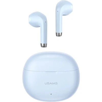 Afbeelding van USAMS YO17 Draadloze Bluetooth 5.3 Oordopjes Headset met ANC Actieve Ruisonderdrukking 35dB Hybride Hoofdtelefoon Blauw