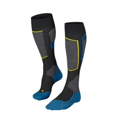 Afbeelding van FALKE SK4 warm dun wol functioneel materiaal skisokken heren zwart maat 44 45