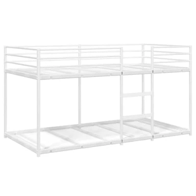Afbeelding van vidaXL Stapelbed zonder matras 100x190 cm staal wit